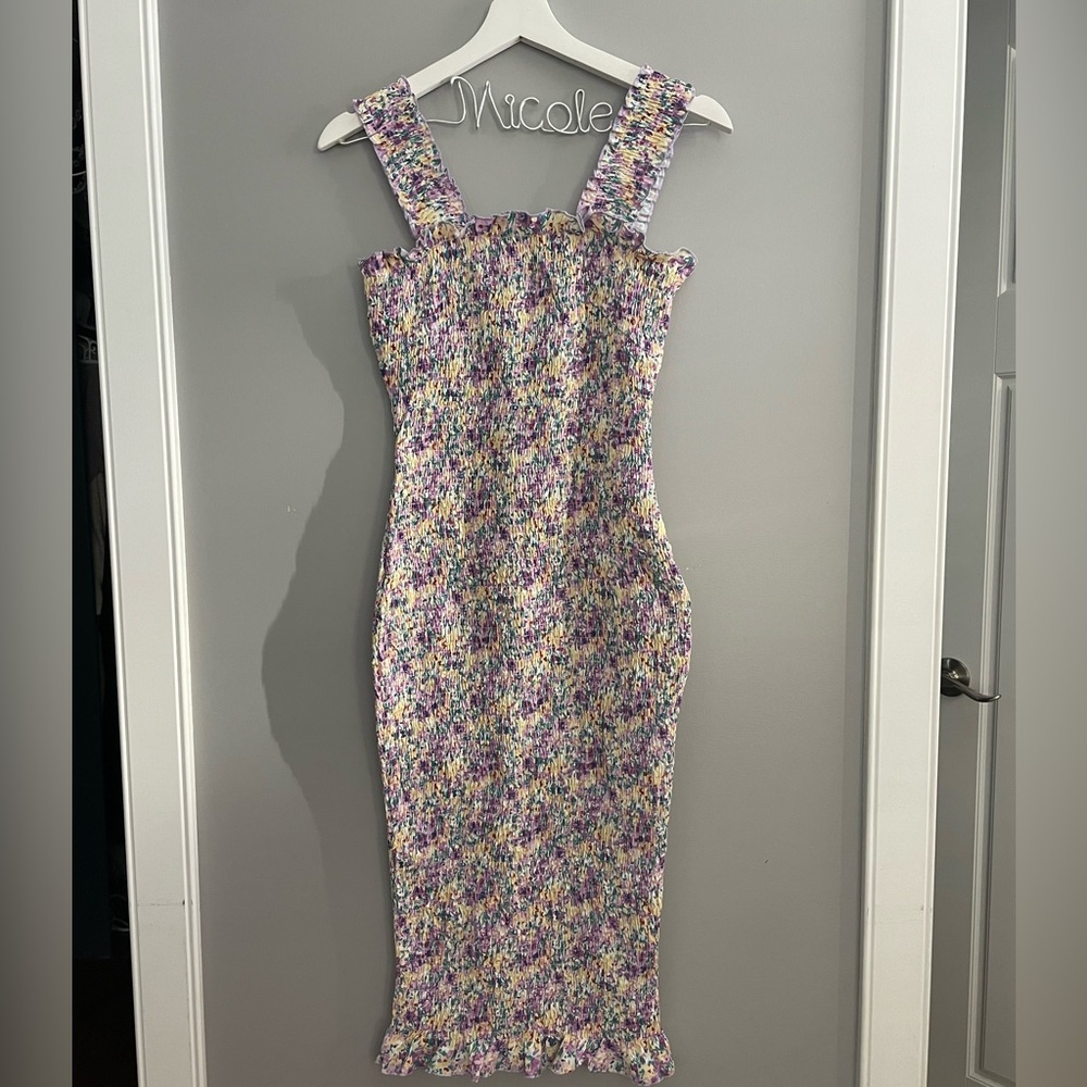 SNDYS The Label Lilac Floral Dress Size 6